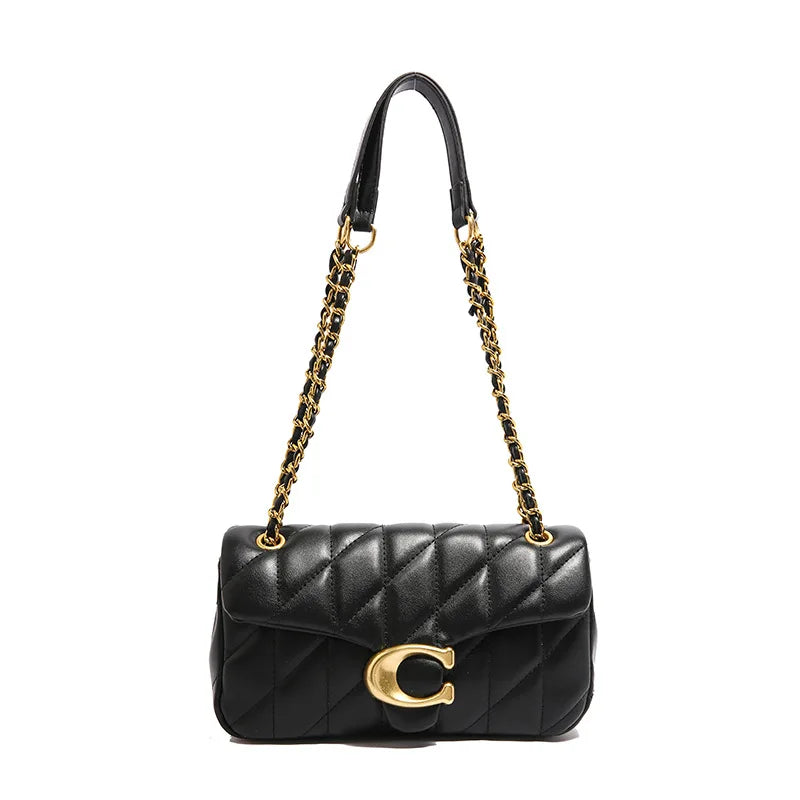 2025 new high-end small fragrant style bag for women, simple diamond grid versatile chain bag for women, shoulder bag, diagonal